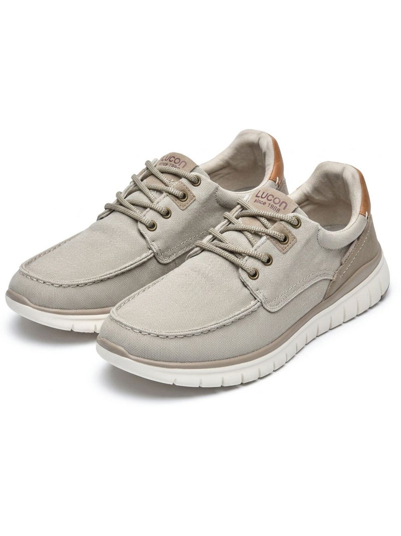 OZABI Basket homme confort semelle souple style bateau Beige - Kiabi