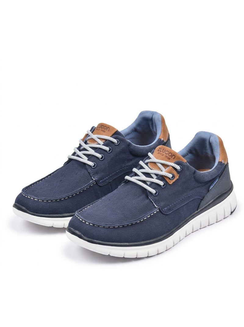 OZABI Basket homme confort semelle souple style bateau Bleu - Kiabi