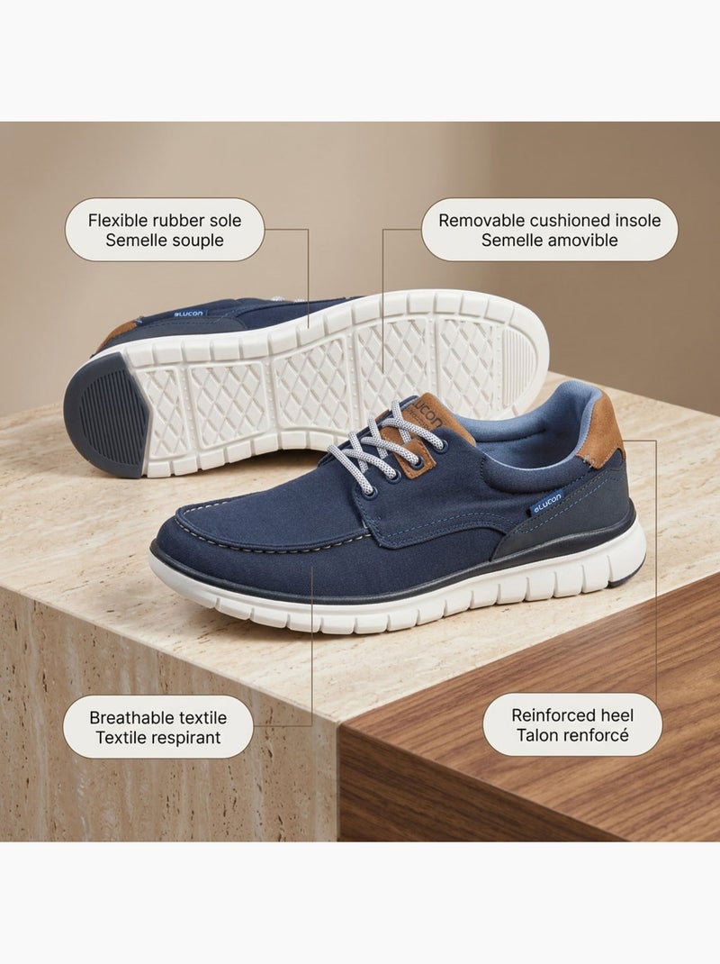 OZABI Basket homme confort semelle souple style bateau Bleu - Kiabi