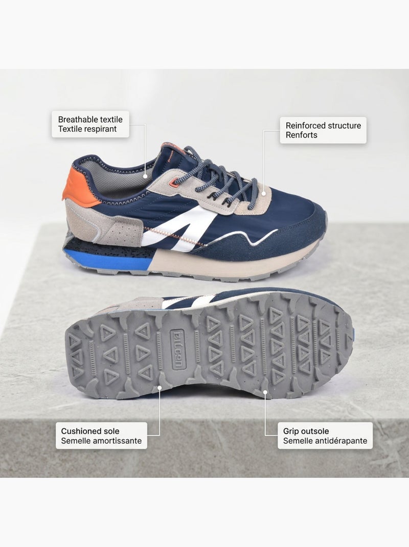 OZABI Basket homme mode running retro confortable Bleu - Kiabi