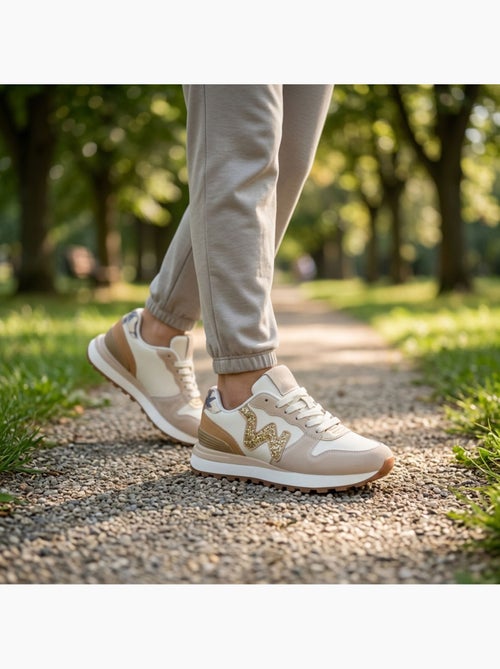 OZABI Baskets Runner Femme Mesh Logo W 4 Coloris - Kiabi OZABI Baskets Runner Femme Mesh Logo W 4 Coloris - Kiabi