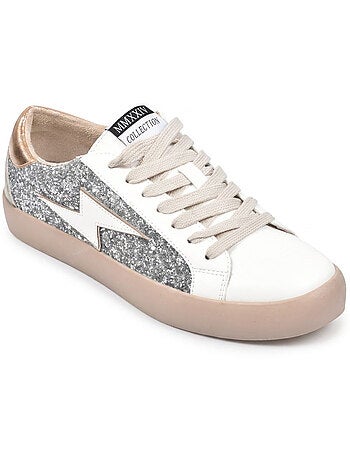OZABI Baskets Sneakers Glitter Femme Éclair Plateforme MMXXIV
