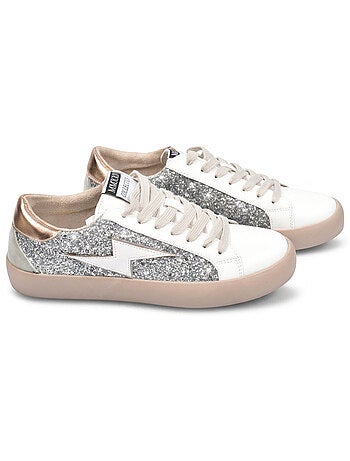OZABI Baskets Sneakers Glitter Femme Éclair Plateforme MMXXIV