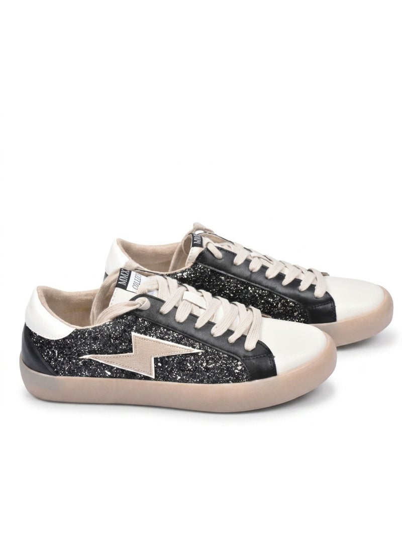 OZABI Baskets Sneakers Glitter Femme Éclair Plateforme MMXXIV Noir - Kiabi