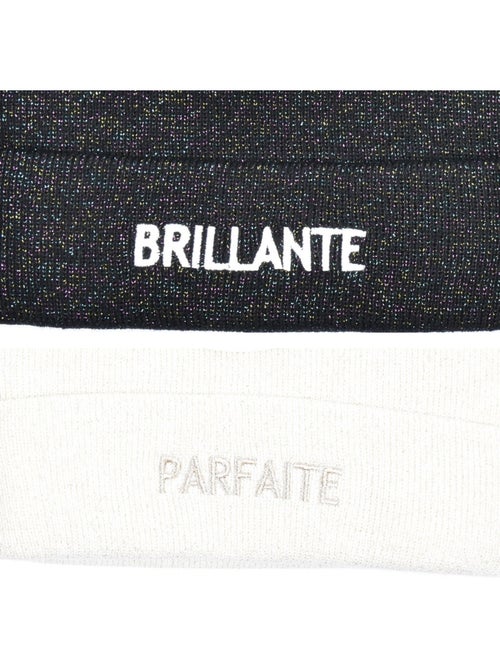 Ozabi bonnets femme fil lurex pailleté message brodé - pack de 2 (lot) - Kiabi Ozabi bonnets femme fil lurex pailleté message brodé - pack de 2 (lot) - Kiabi