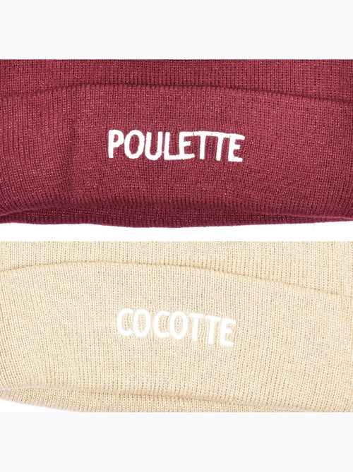 Ozabi bonnets femme fil lurex pailleté message brodé - pack de 2 (lot) - Kiabi Ozabi bonnets femme fil lurex pailleté message brodé - pack de 2 (lot) - Kiabi