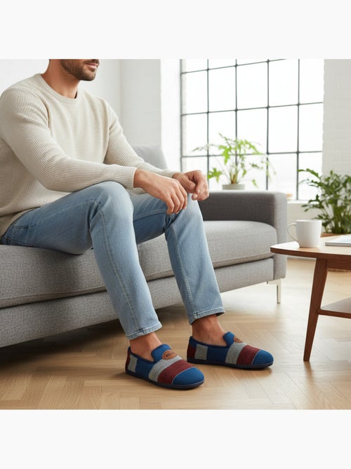 Ozabi charentaises fantaisie homme fabriquées en espagne, semelle amovible - Kiabi Ozabi charentaises fantaisie homme fabriquées en espagne, semelle amovible - Kiabi