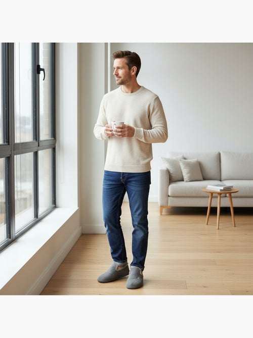Ozabi charentaises fantaisie homme fabriquées en espagne, semelle amovible - Kiabi Ozabi charentaises fantaisie homme fabriquées en espagne, semelle amovible - Kiabi