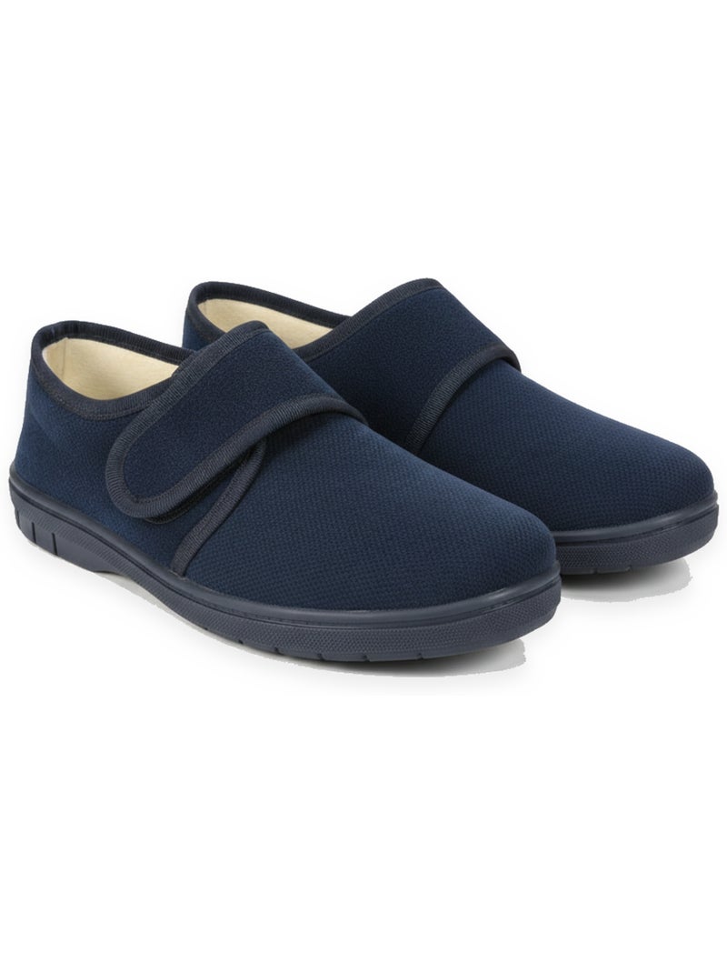 Ozabi charentaises homme fabriquées en espagne, fermeture auto-agrippante Bleu marine - Kiabi
