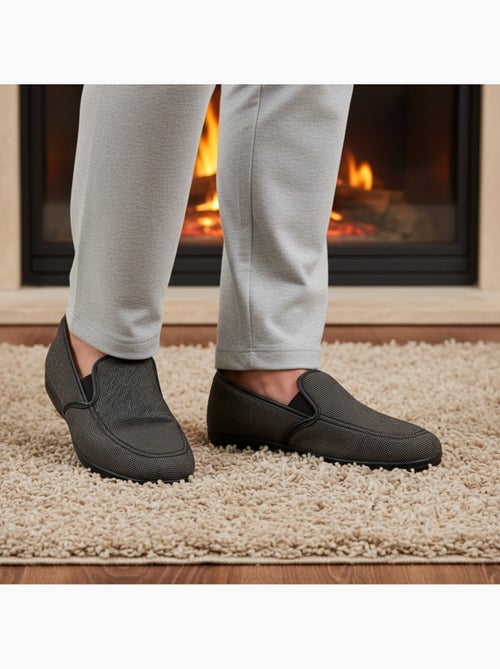 Ozabi charentaises homme toucher velours microfibre, fabriquées en espagne - Kiabi Ozabi charentaises homme toucher velours microfibre, fabriquées en espagne - Kiabi