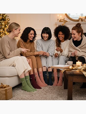 Ozabi chaussettes à paillettes calendrier de l'avent- coffret cadeau 12 paires