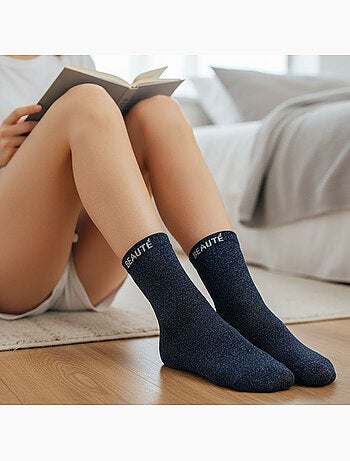 OZABI Chaussettes Femme a Paillettes Soquettes