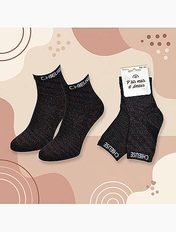 OZABI Chaussettes Femme a Paillettes Soquettes