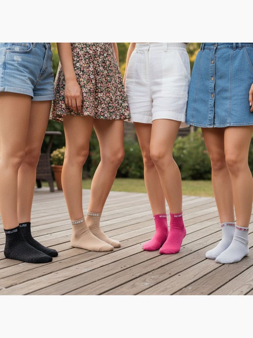 OZABI Chaussettes Femme a Paillettes Soquettes Pack de 4 Paires - Kiabi