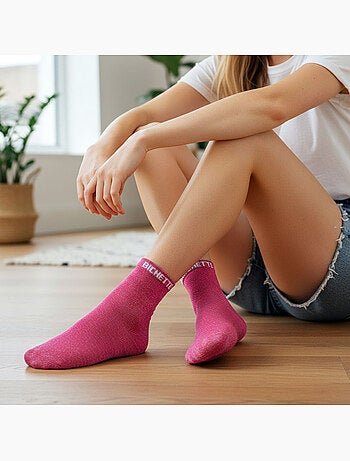 OZABI Chaussettes Femme a Paillettes Soquettes