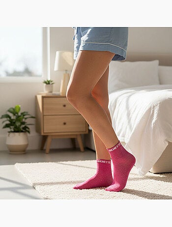 OZABI Chaussettes Femme a Paillettes Soquettes