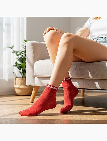 OZABI Chaussettes Femme a Paillettes Soquettes