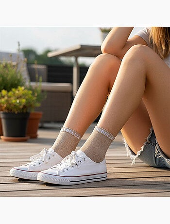 OZABI Chaussettes Femme a Paillettes Soquettes