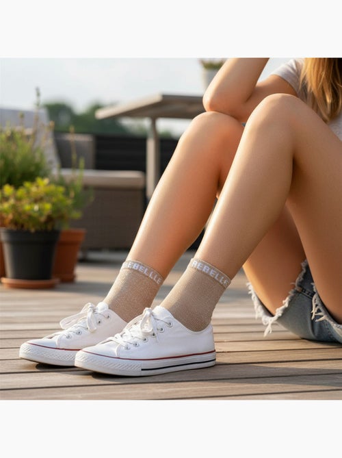 OZABI Chaussettes Femme a Paillettes Soquettes - Kiabi
