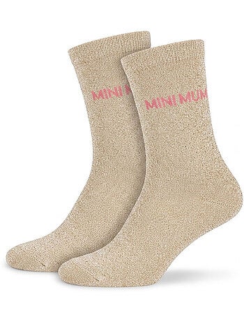 OZABI Chaussettes Fille a Paillettes Message Humoristique