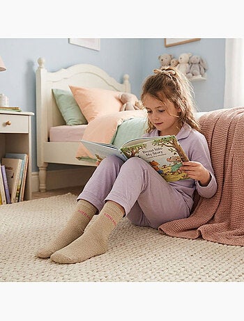 OZABI Chaussettes Fille a Paillettes Message Humoristique