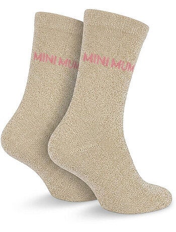 OZABI Chaussettes Fille a Paillettes Message Humoristique