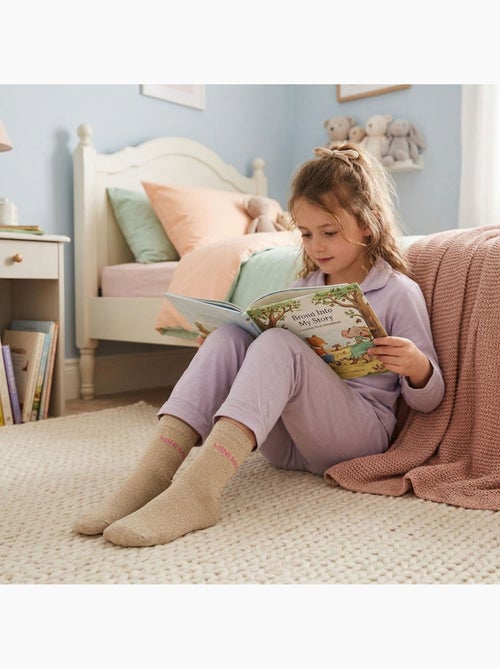 OZABI Chaussettes Fille a Paillettes Message Humoristique - Kiabi