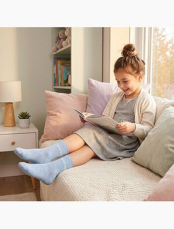 OZABI Chaussettes Fille a Paillettes Message Humoristique