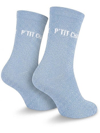 OZABI Chaussettes Fille a Paillettes Message Humoristique