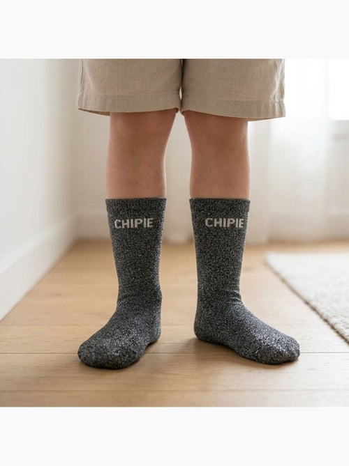 OZABI Chaussettes Fille a Paillettes Message Humoristique - Kiabi