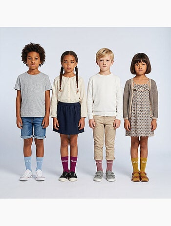 OZABI Chaussettes Fille a Paillettes Message Humoristique Pack de 4 Paires