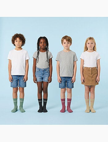 OZABI Chaussettes Fille a Paillettes Message Humoristique Pack de 4 Paires