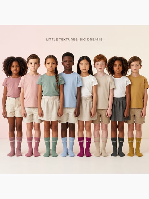 OZABI Chaussettes Fille a Paillettes Message Humoristique Pack de 8 Paires - Kiabi