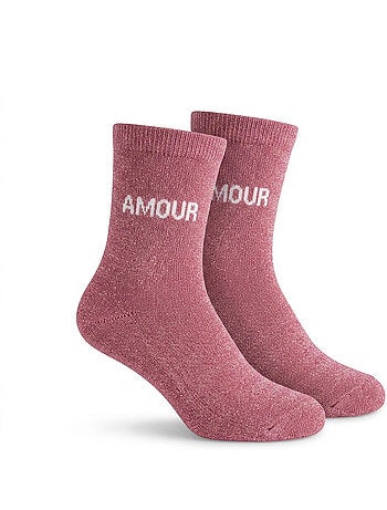 OZABI Chaussettes Fille a Paillettes Message Humoristique