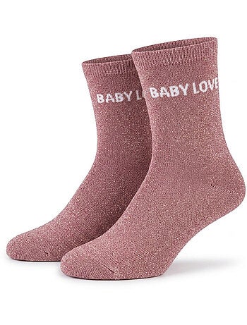 OZABI Chaussettes Fille a Paillettes Message Humoristique