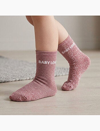 OZABI Chaussettes Fille a Paillettes Message Humoristique