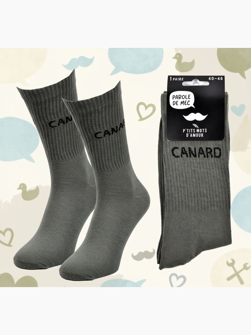 OZABI Chaussettes Homme Message Humoristiques Kaki - Kiabi