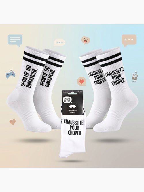 OZABI Chaussettes Homme Message Humoristiques Pack de 2 Paires - Kiabi