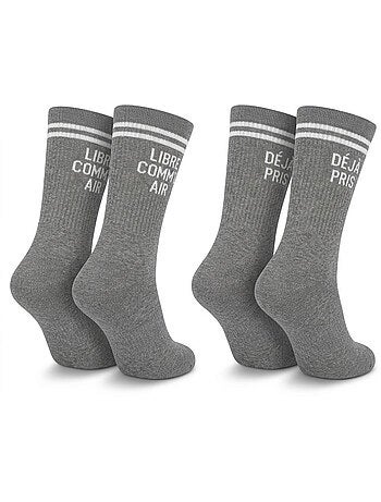 OZABI Chaussettes Homme Message Humoristiques Pack de 2 Paires