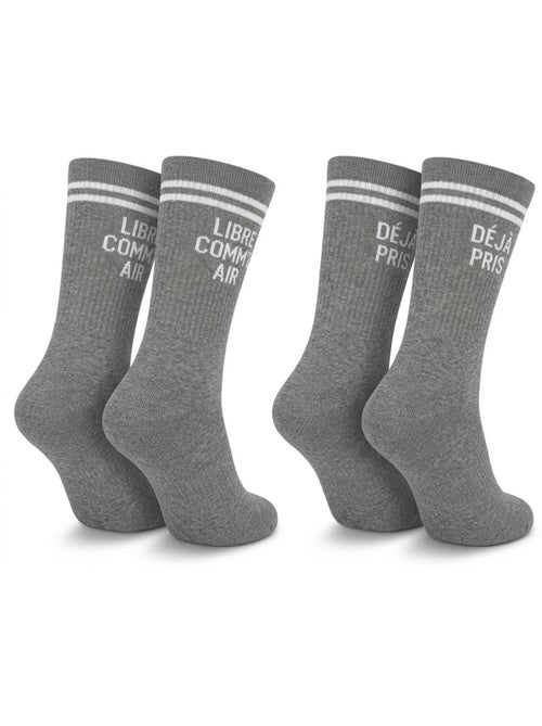 OZABI Chaussettes Homme Message Humoristiques Pack de 2 Paires - Kiabi