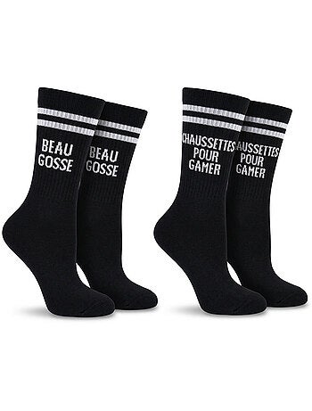 OZABI Chaussettes Homme Message Humoristiques Pack de 2 Paires
