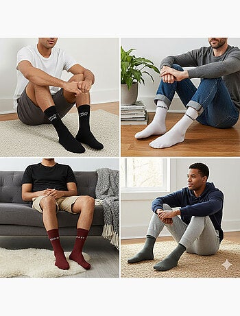 OZABI Chaussettes Homme Message Humoristiques Pack de 4 Paires