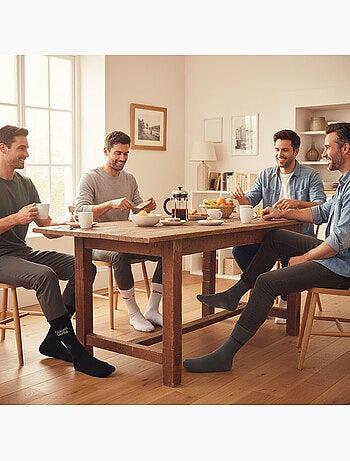 OZABI Chaussettes Homme Message Humoristiques Pack de 4 Paires