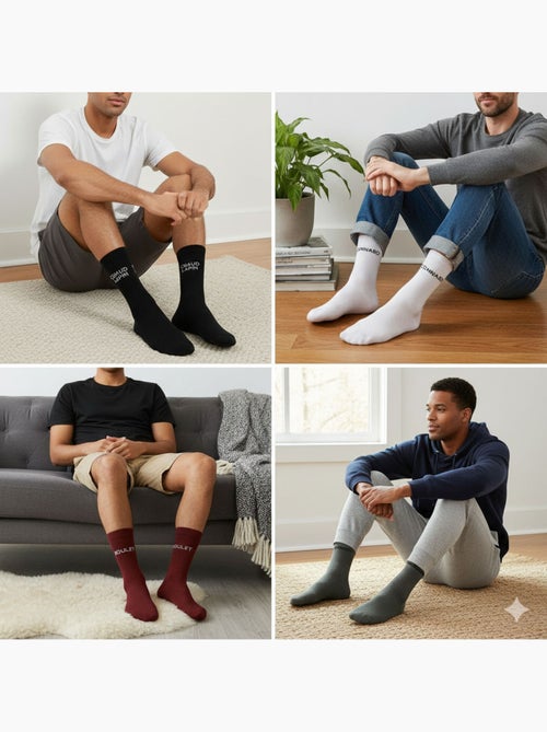 OZABI Chaussettes Homme Message Humoristiques Pack de 4 Paires - Kiabi