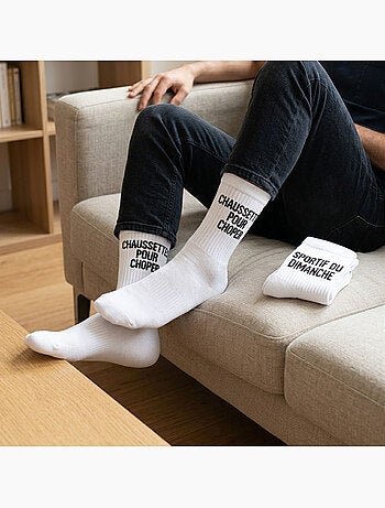 OZABI Chaussettes Homme Message Humoristiques Pack de 4 Paires