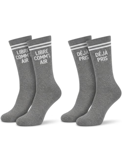 OZABI Chaussettes Homme Message Humoristiques Pack de 4 Paires - Kiabi