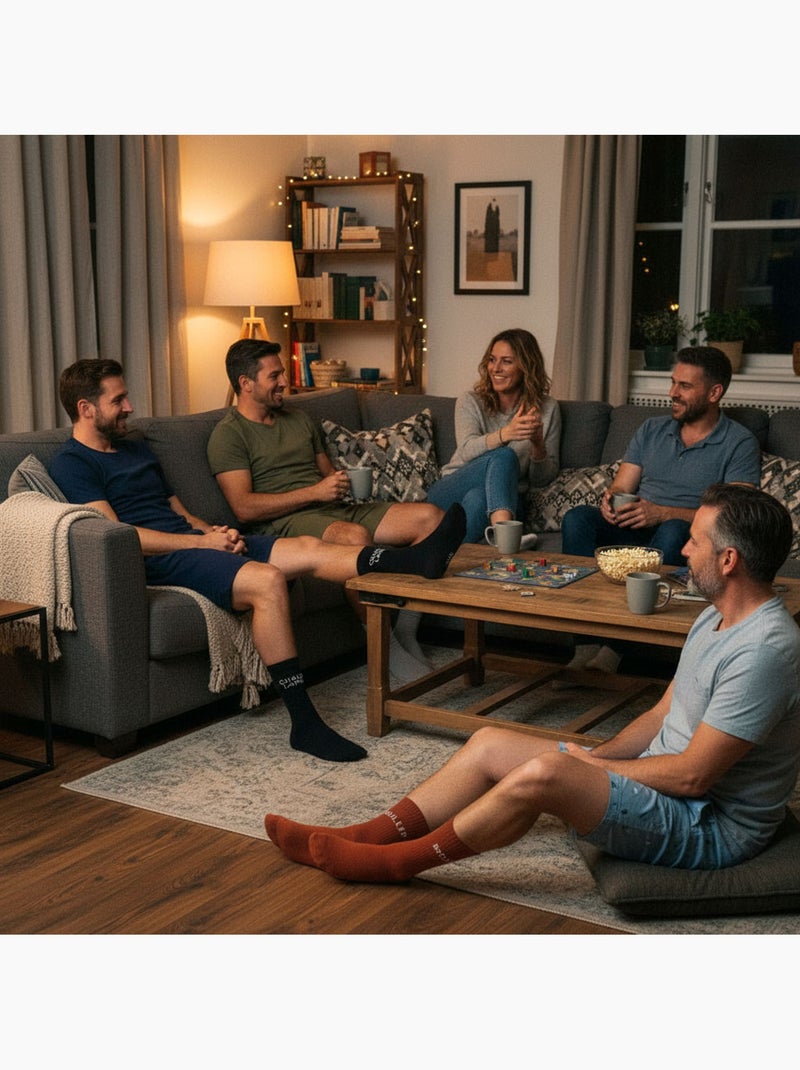 OZABI Chaussettes Homme Message Humoristiques Pack de 4 Paires Noir Multicolore - Kiabi