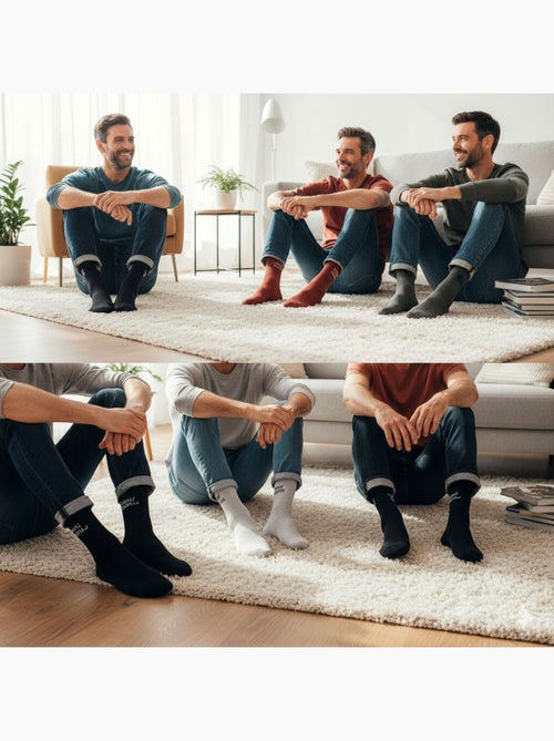 OZABI Chaussettes Homme Message Humoristiques Pack de 8 Paires - Kiabi