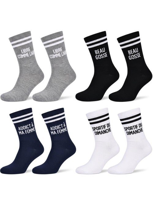 OZABI Chaussettes Homme Message Humoristiques Pack de 8 Paires - Kiabi