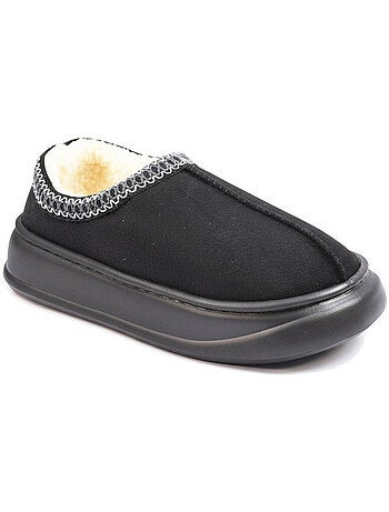 Ozabi chaussons femme style scandinave, talon fermé, intérieur fourré